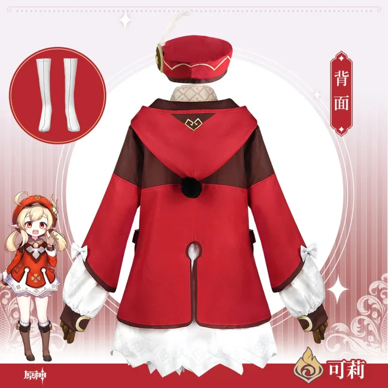 Spiel Genshin Impact Klee Cosplay Kostüm Klee Tasche Perücken Loli Party Outfit Uniform Frauen Halloween Karneval Kostüme