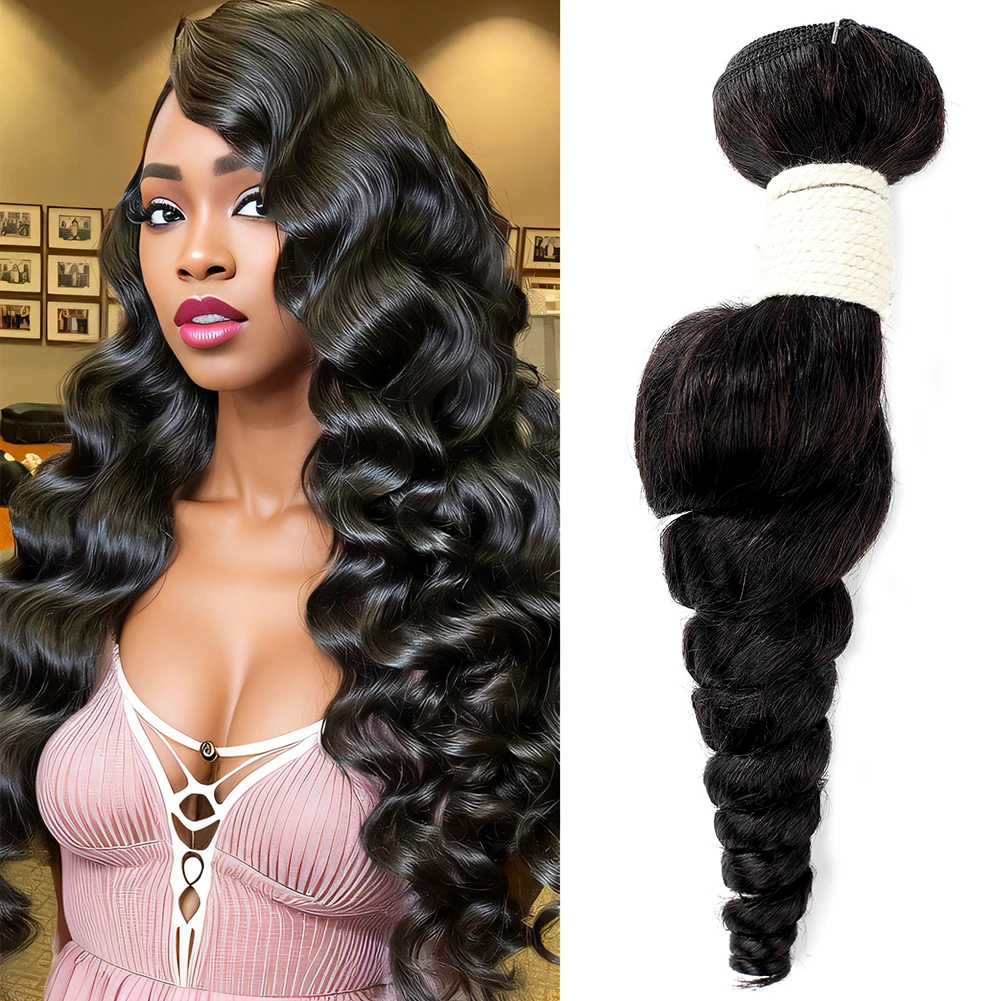 

Loose Wave Human Hair Brazilian Hair Bundles Deals Human Hair 100% Unprocessed Virgin Hair Weave Black