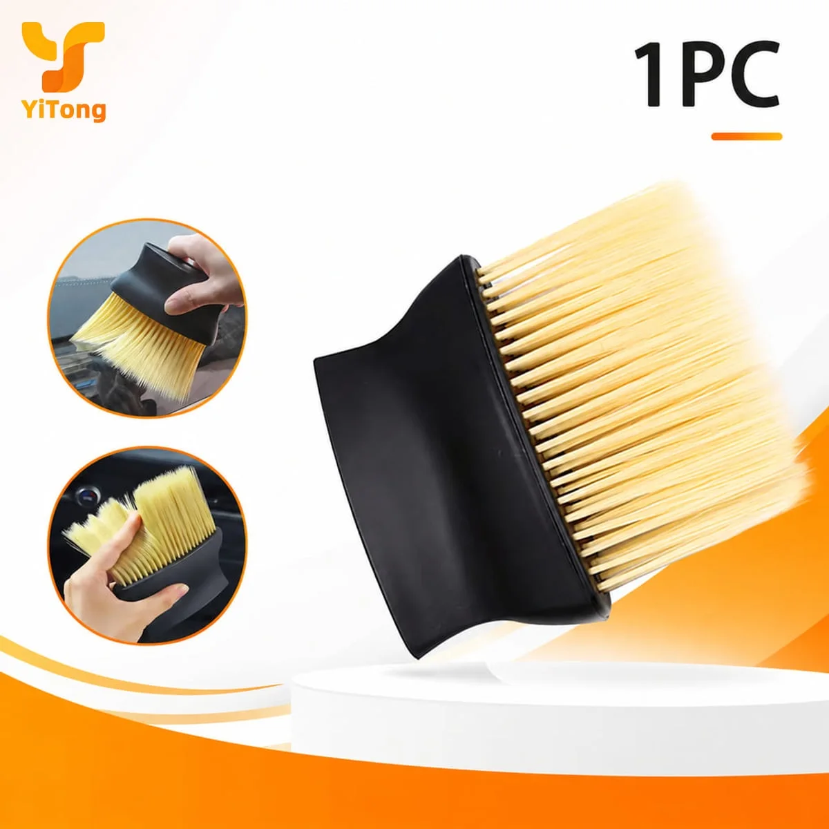 Yitong Car Interior Cleaning Brush Soft Bristle Ergonomic Handle Multi Surface Detailing Tool For Dashboard Console Vents