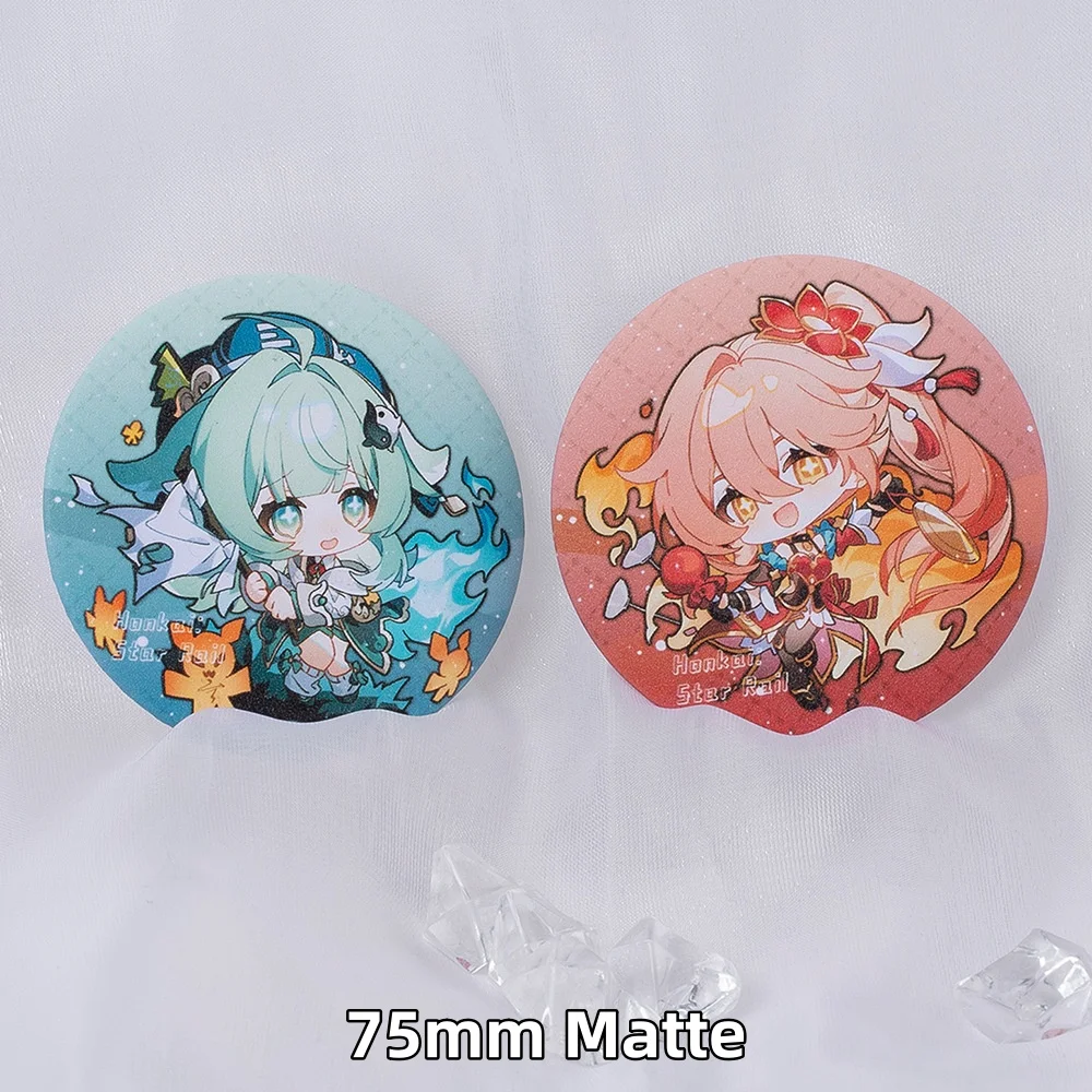 Honkai: Star Rail New Laser Matte Brooch Argenti Topaz Hanya Guinaifen Cute Cartoon Anime Pin Jewelry Badge Cosplay Prop Gift