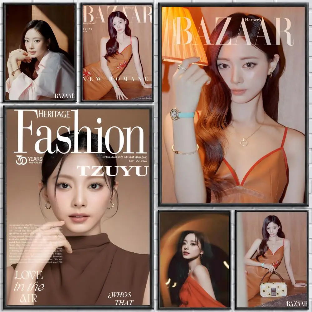 Singer Tzuyu Poster Self-adhesive Art Waterproof Paper Sticker Coffee House Bar Room Wall Decor