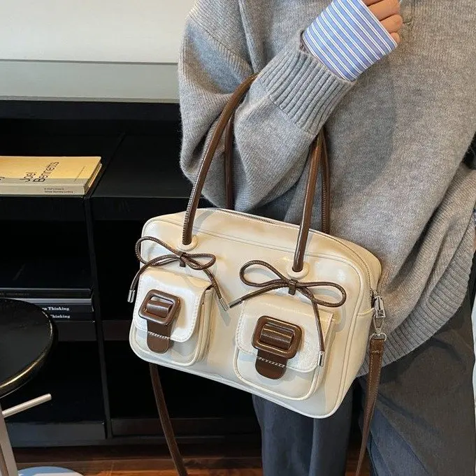 합리적인 가격의 럭셔리 여성 크로스바디 백 2025 넉넉한 토트백 내구성 있는 PU 가죽 일상용 다중 포켓 경량 출퇴근용