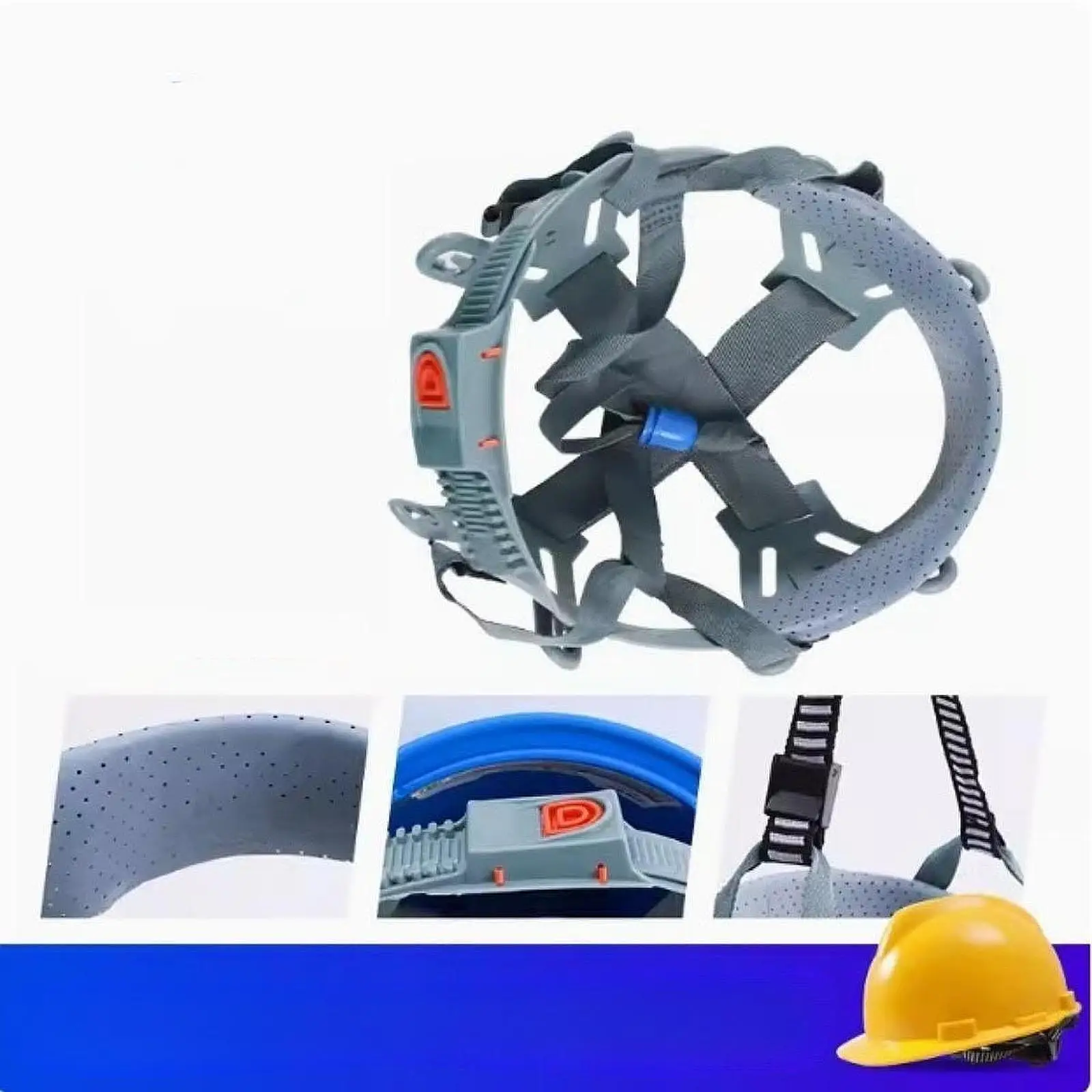 

8 Point Hard Hat Replacement Ratchet Suspension Bump Cap Insert Universal Breathable Hard Hat Liner Directly Replace