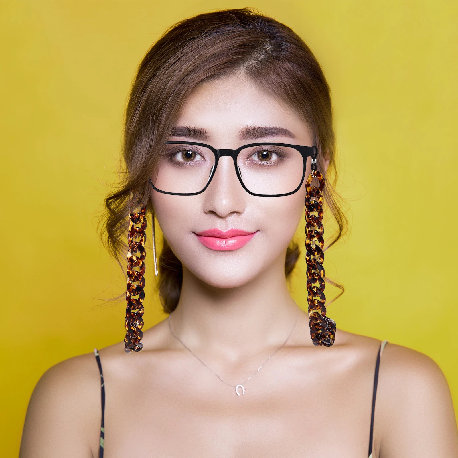 

Glasses Chain Eyewear Strap Anti-Slip PVC Universal Fit Women European Style Sunglasses Accessory Necklace Optical Frames