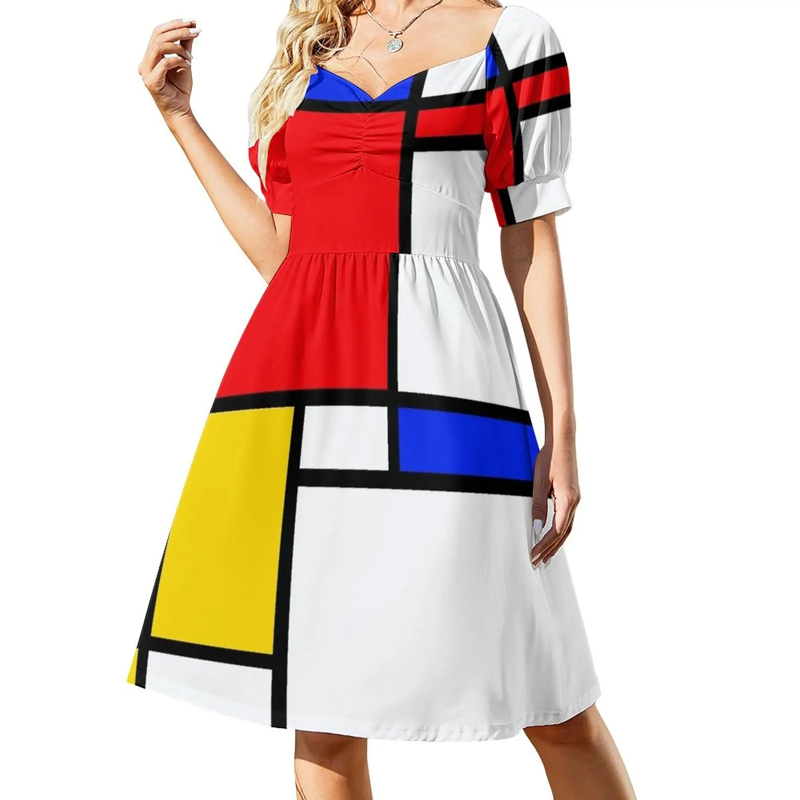 

Платье Mondrian, платье для выпускного, пляжные платья, женская одежда, Корейская стильная