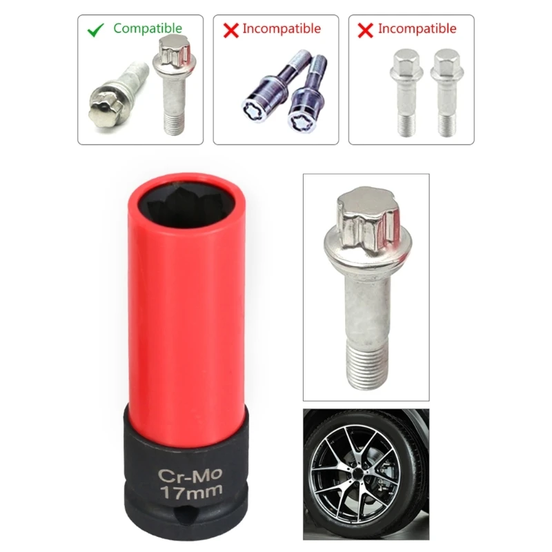 "ป้องกันล้อ LUG NUT SOCKET 17 มม./21 มม.ดอกไม้นูนหัว LUG NUT สำหรับ S Class