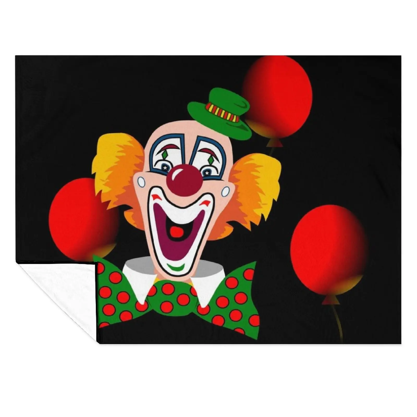 

Clown Throw Blanket Plush Bed covers Vintage Blankets