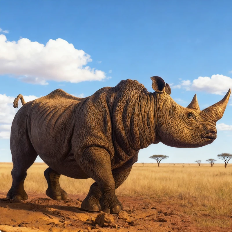 

Белый носорог Nicca Zoo, модель-компаньон роста 03, коллекция познавательных игрушек для роста, орнамент, модель, подарок