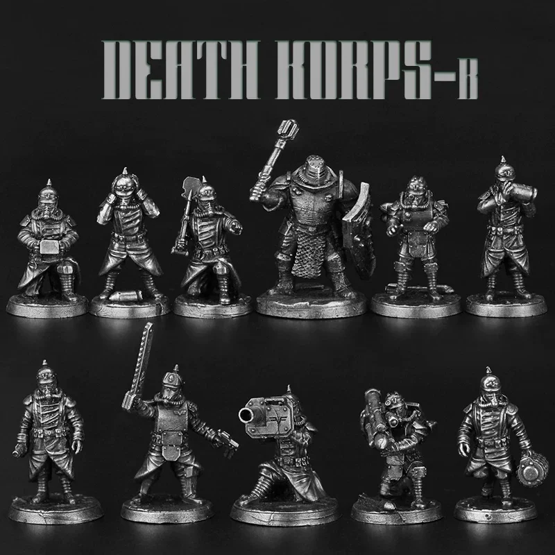 Solid White Copper Soldier Miniature Medieval soldier Tabletop Wargame Model Desktop Collectible Gift for Hobby Collectors