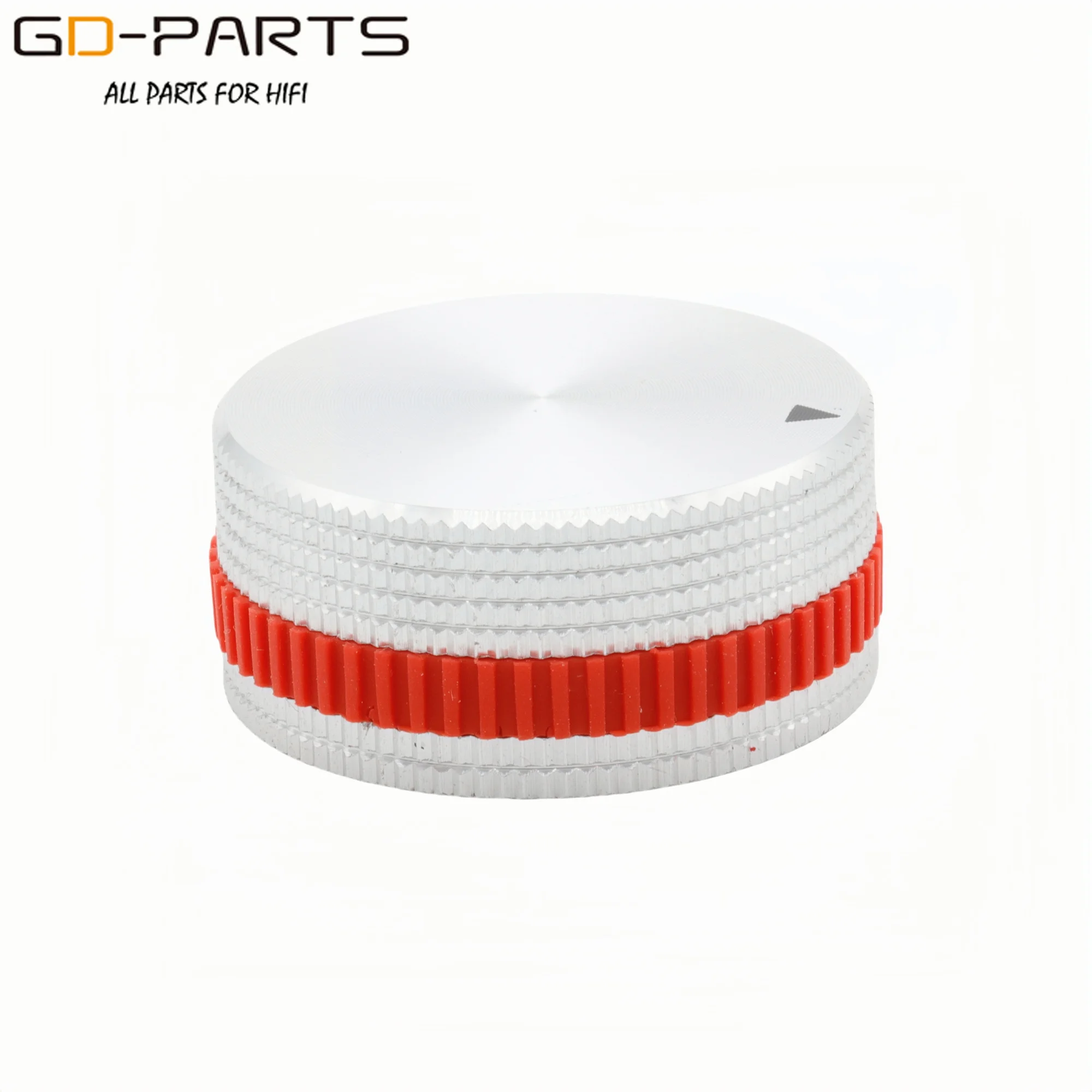 40x18mm Solide Voll Aluminium Volumen Potentiometer Set Knob Cap Mit Bunte Gummi Ring Für Hifi Audio AMP plattenspieler CD DVD DAC