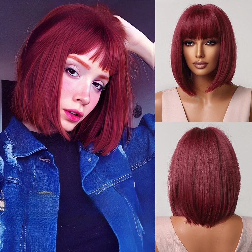 Градиентный серый парик Боб длиной до плеч