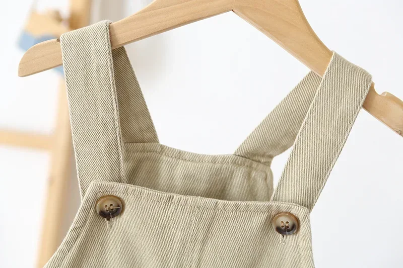 جديد ملابس أطفال ملابس للبنات 2023 الخريف والربيع السراويل الكورية القطن الاطفال وزرة 1-3y عادية طفل الفتيان بذلة #3