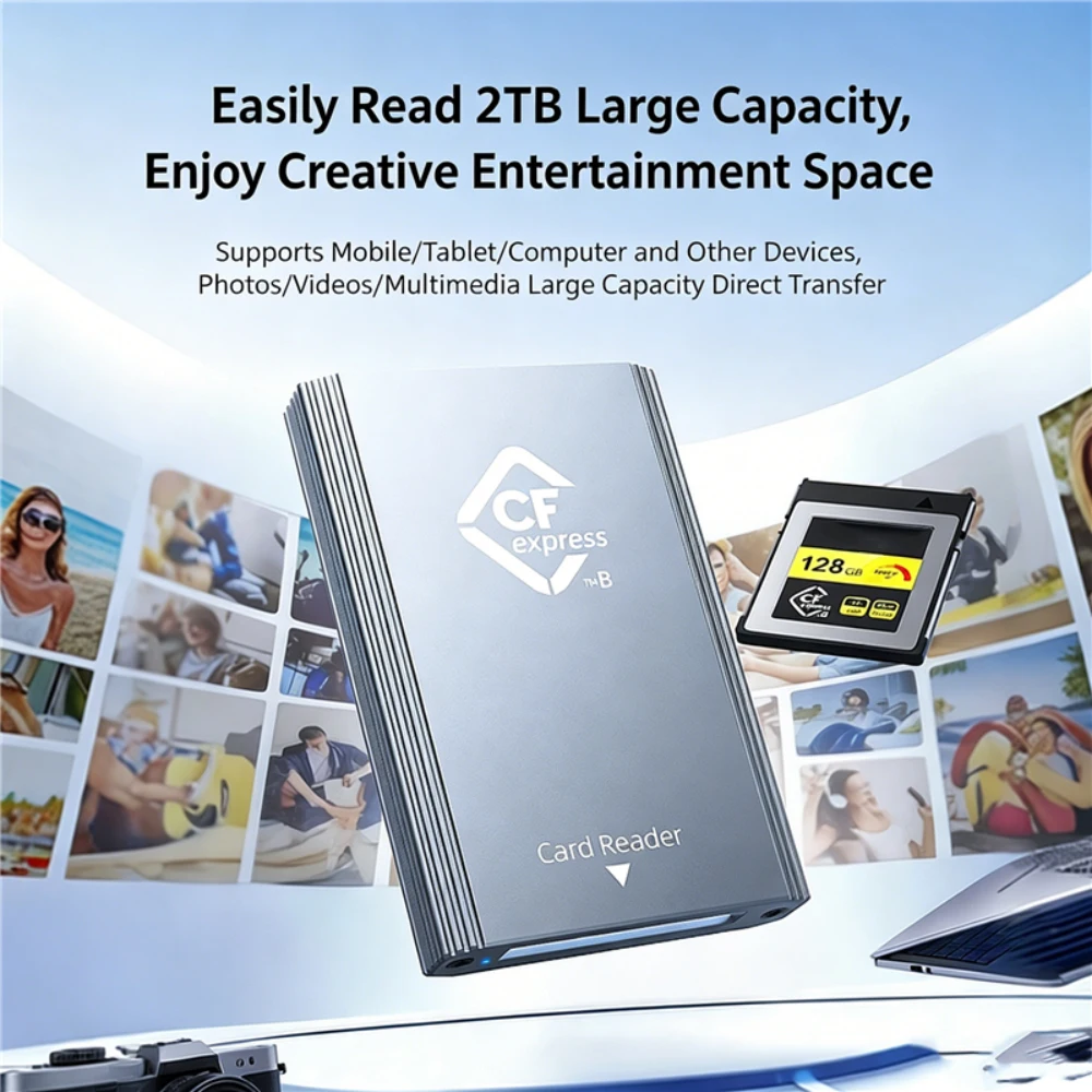 KEBIDUMEI CFE-B Reader USB C3.2 Interface Memory Card Adapter For Android/Windows/Mac/Linux 10Gbps CFexpress Type B Card Reader