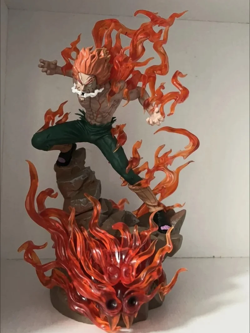 

25 см Светящаяся фигурка Might Guy Night Guy: Восемь Внутренних Ворот, Врата Смерти. Аниме-статуэтка. Коллекционная модель по мотивам Великой Ниндзя-войны для фанатов.