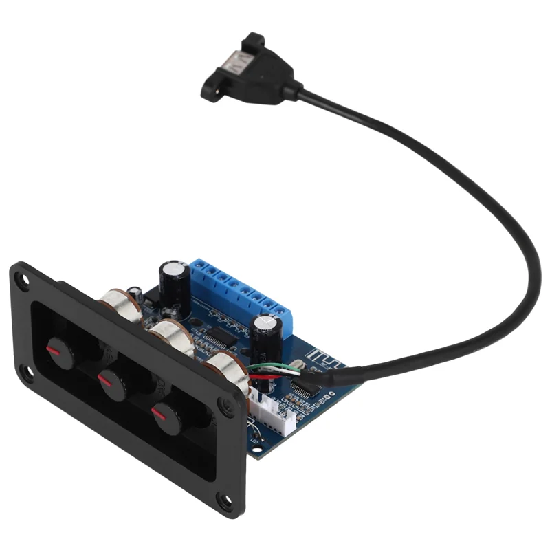 

New-2.1 Channel Bluetooth Digital Amplifier Board 2X25w+50W BT5.0 Subwoofer Class D Audio Board DC12-20V With USB Cable
