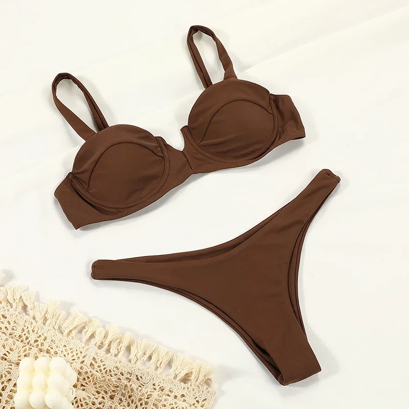 2024 Swimsuit Sexy Bikini Set Push Up Bikini  Hollow Out Swimwear Bathing Suit Women Micro Bikinis Women Swimsuits