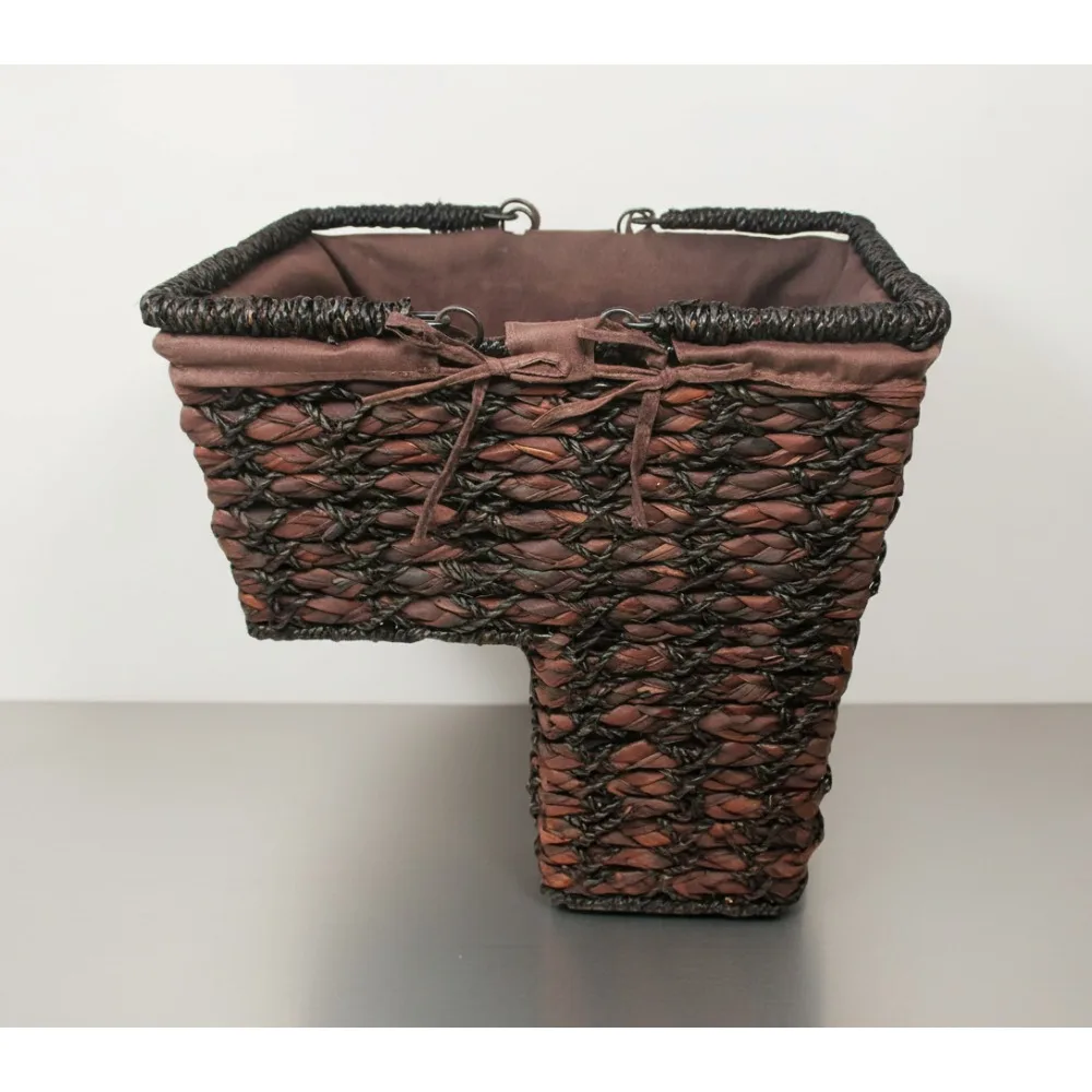 

Набор органайзеров для корзин для хранения лестницы с ручками и тканевым вкладышем — коричневый, компактное решение для организации дома