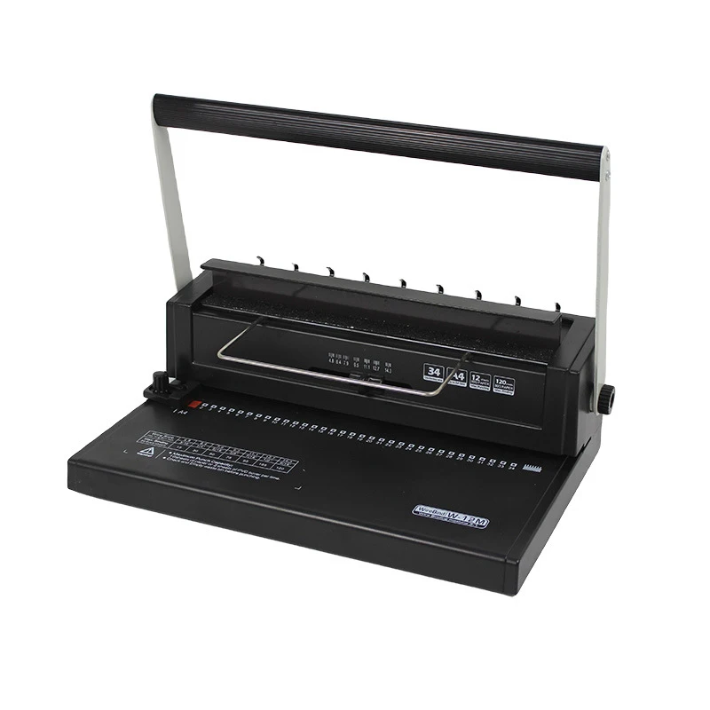 34-Hole A4 Punch Line-O Double Ring Binding Machine for Brochures, Office Documents, Menus, and Notebooks