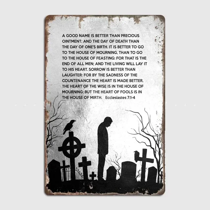 Ecclesiastes 7 1 to 4 - Add Artistic Touch To Your Walls with This Classic Bible Verses Plaque - High Quality Decor