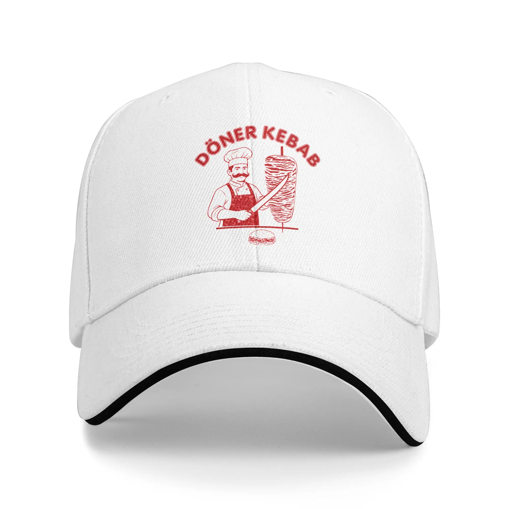 Doner Kebab Lustig Grill Master Foodie Sandwich Baseball Cap Casual Polyester Snapback Hat Men Women Travel Adjustable Adult Hat