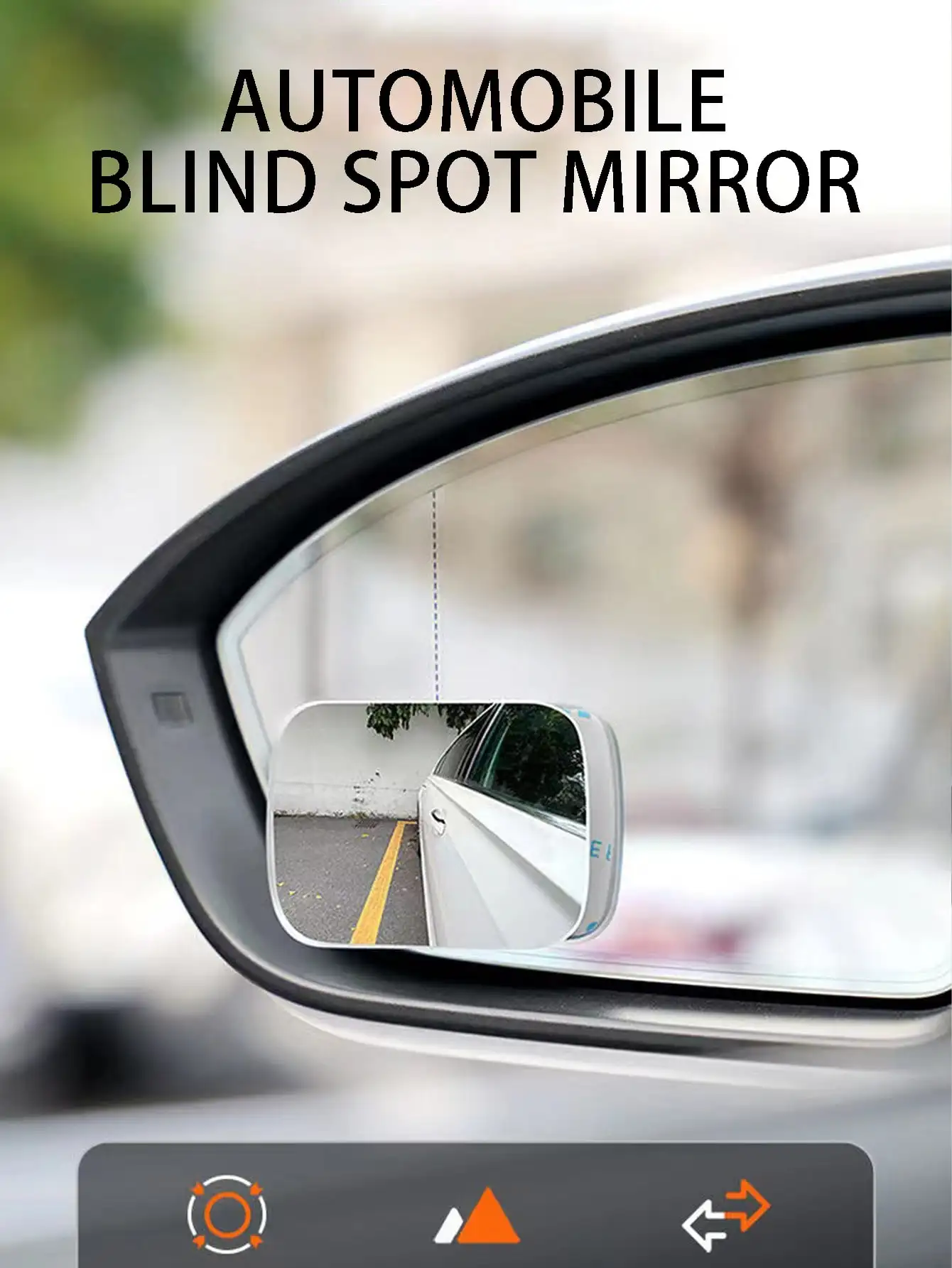 2PC wide Angle mirror Car rearview mirror Small round mirror blind spot 360 degree car mirror auxiliary mirror blind area mirror