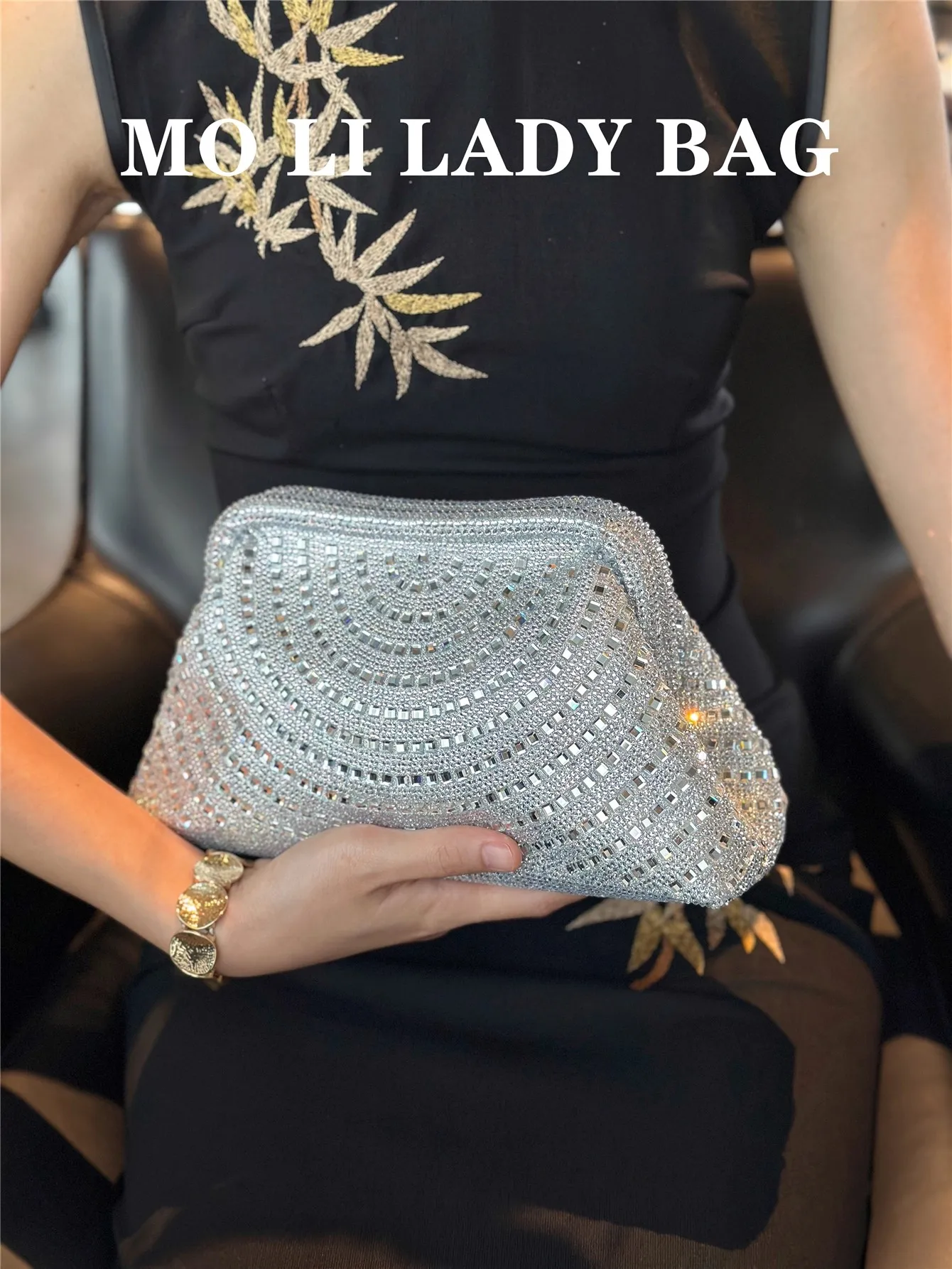 

Glitter Diamond Cloud Bag Large Capacity Women Handbag Wedding Party Clutch Purse Luxury Evening Bag Shoulder Crossbody Bag