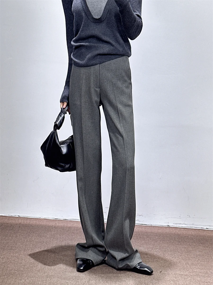 

Новые повседневные брюки DR для женщин: с высокой талией, зауженные, слегка расклешенные, прямые, для офиса и повседневной носки