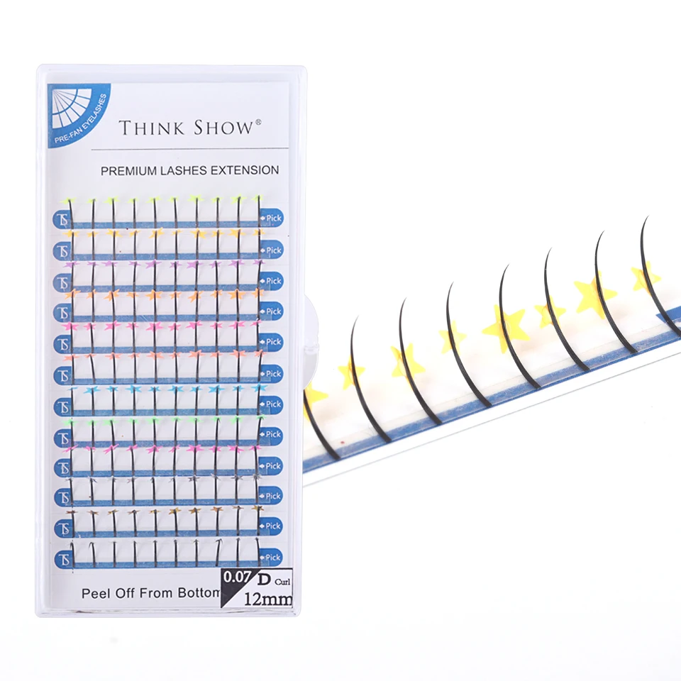 Extensions de cils professionnelles brillantes, mélange de 12 lignes, en forme de fleur de papillon, pour fête de beauté, maquillage, outils de cils décoratifs