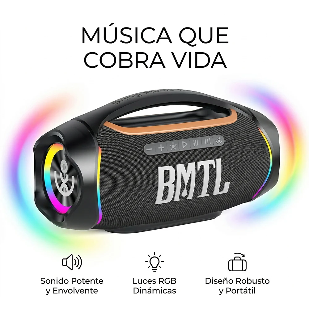 Altavoz Bluetooth XDOBO de 120w con Bajos Profundos, Subwoofer Inalámbrico, Potente, para TV, Cine en Casa, Fiestas al Aire Libre, Caja de Música