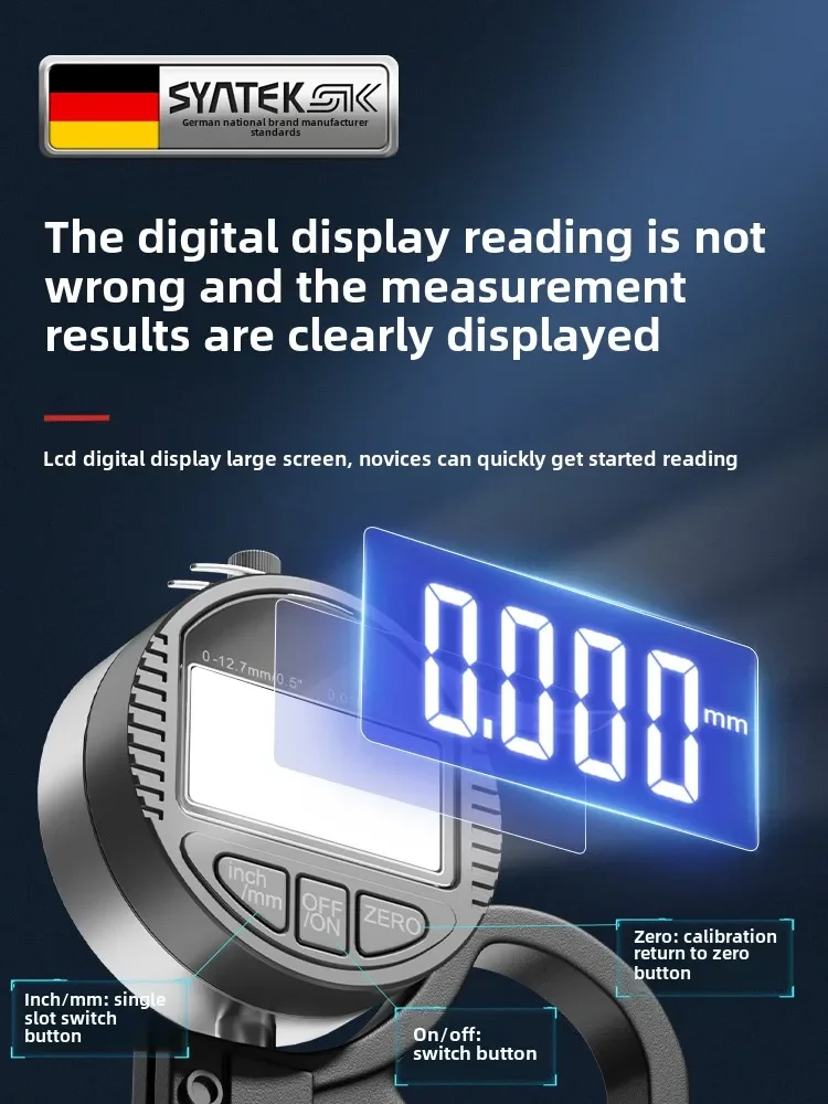 

Accurate Digital Thickness Gauge for Precision Measurement of Wall, Paper, Film, and Card Thickness