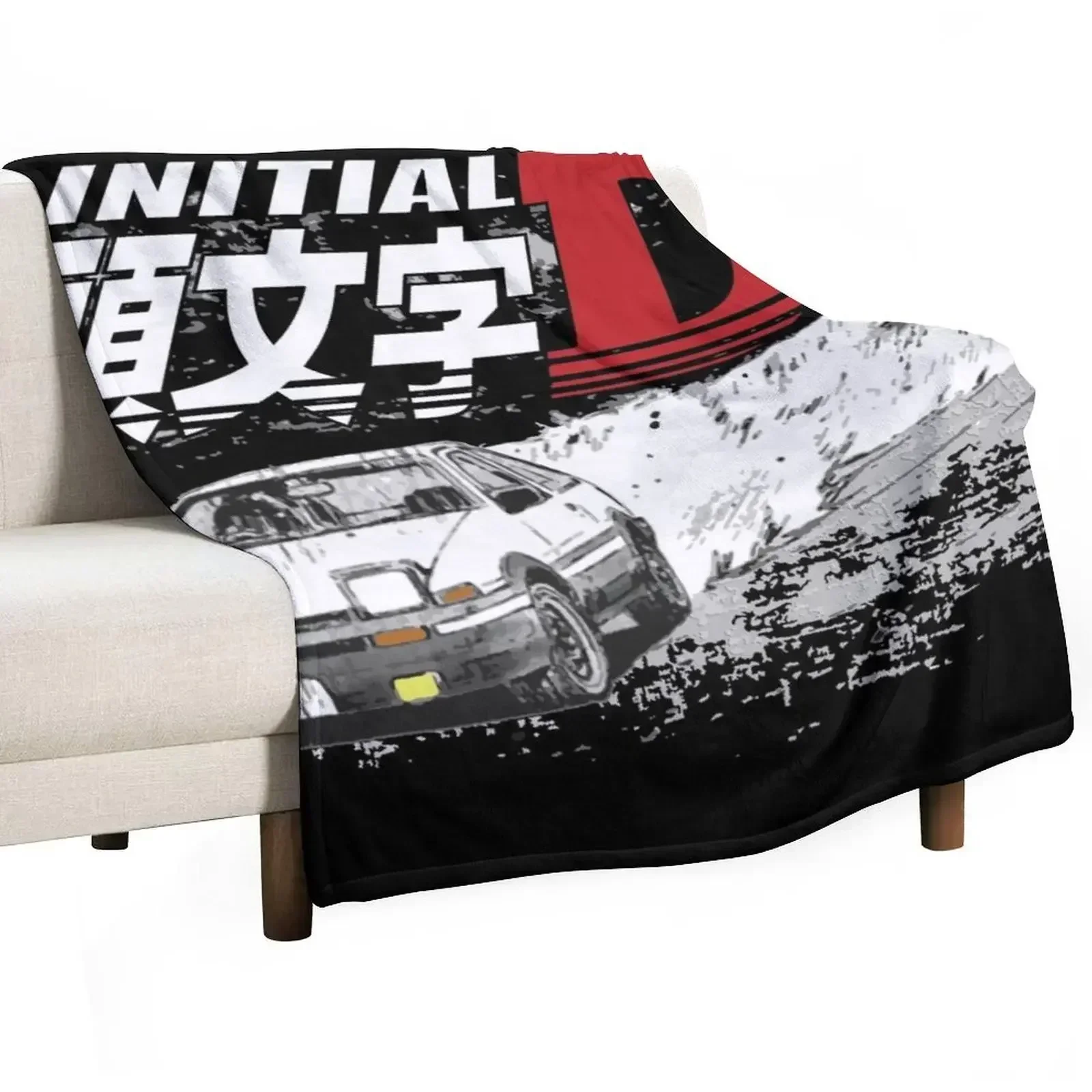 Initial D Deep Forest Drifting AE86 Takumi Raceway Throw Blanket Decorative Beds Sofa Quilt Blankets