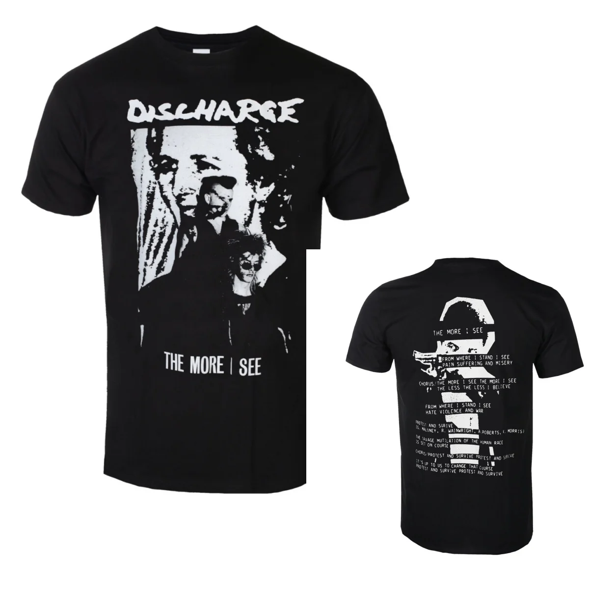 New Discharge Graphic Cotton Band T-shirt Unisex Summer Short Sleeve Fashion Brand Tee Luxury Casual Vintage Tees