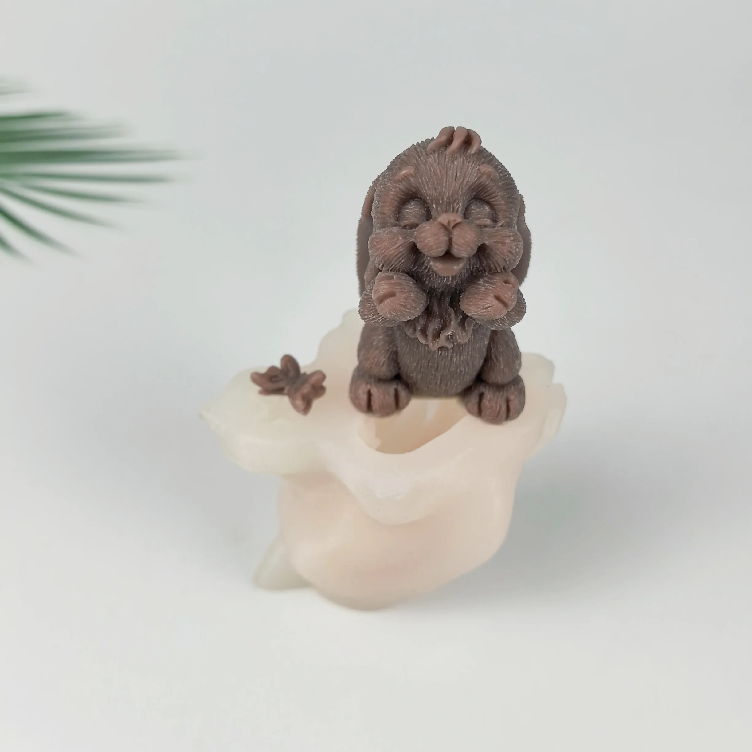 

3D Animals Mold Rabbit With Butterfly Mould Silicone Candle Soap Molds Resin Cake Decor Wedding Birthday Candles Handmade DW0923