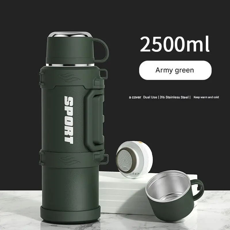 

Чайник большой емкости с горячей и холодной изоляцией, портативный дорожный чайник, бытовая изолированная бутылка из нержавеющей стали 316, внутренняя кастрюля