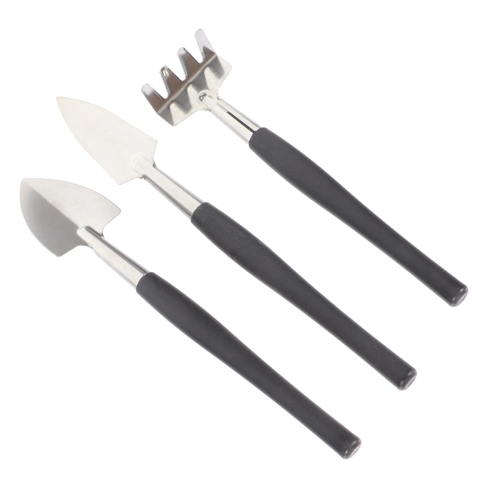

3Pcs Stainless Steel Gardening Shovels Set Garden Trowels Non Skid Comfortable Handle Soil Loosening Multi Functional Planting