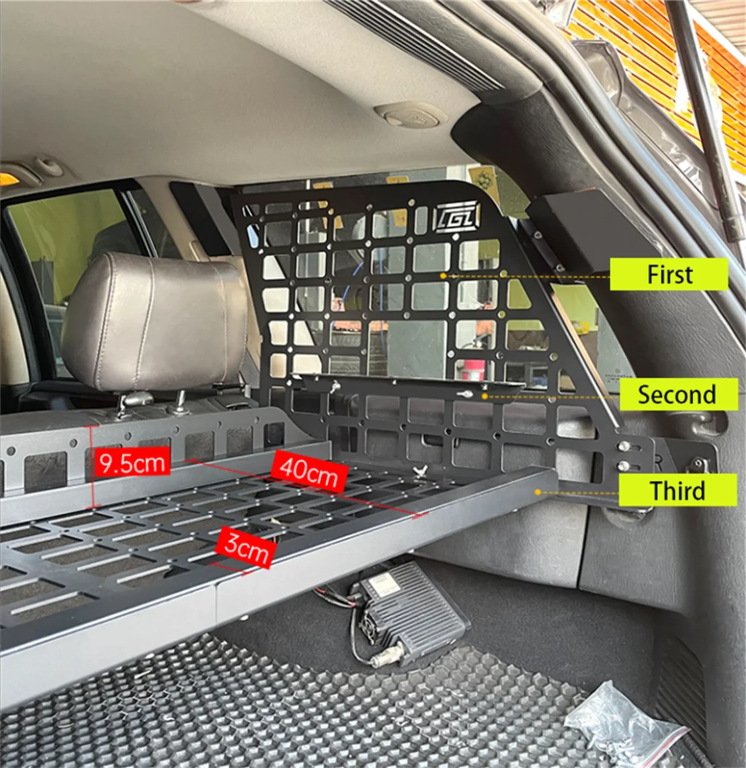 For Jeep Grand Cherokee WJ 1999-2004 Modular Storage Panel Shelf Modification Molle Panel Rear Trunk Debris Rack Car Accessories