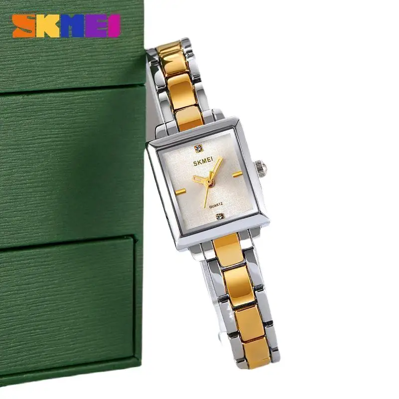 

Skmei Fashion Small Women's Steel Watch Women's Simple All-Matching Graceful Casual Square Quartz Watch Wholesale