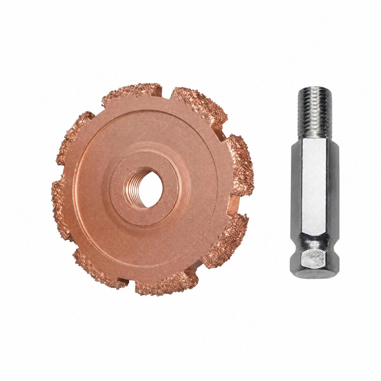 Tire Sidewall Repair Grinding Wheel Tungsten Carbide Toothed Head 9mm Arbor Hole with Low Speed Rod for Tire Service