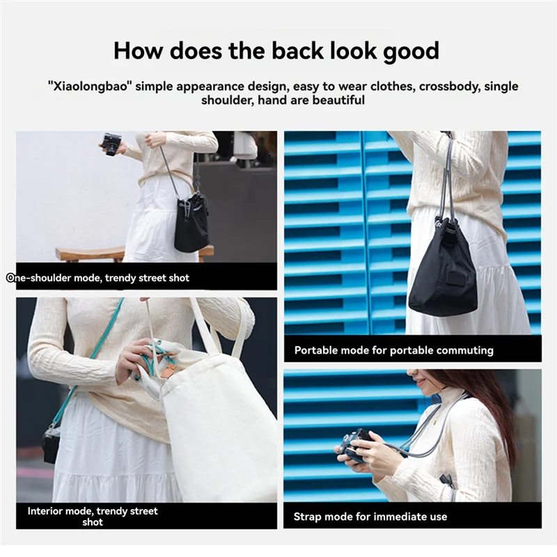 

A13E-Camera Bag Small Insert Forphotography Lens Bag Pouch DSLR Camera Case Withshoulder Strap Liner Bag Protective Case