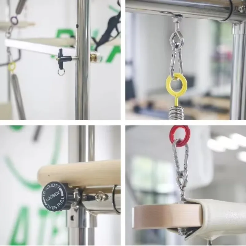 YTYIN مصلح بيلاتيس مدمج حسب الطلب مع إطار معدني/خشبي للمنزل والاستوديو واللياقة البدنية واليوجا #2