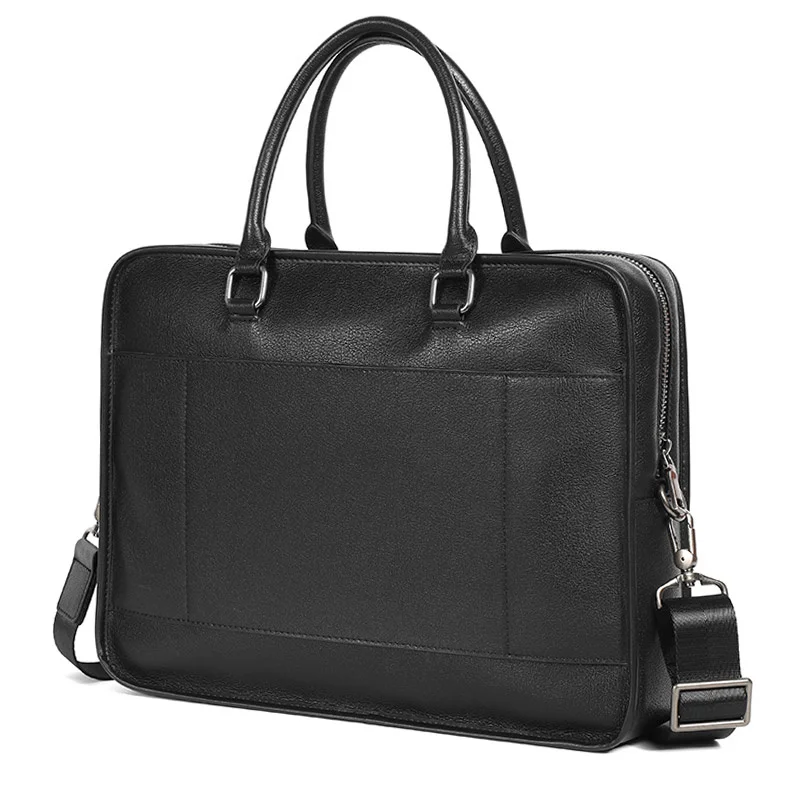 

Leather Men's Natural Handbag Business Office A4 Documents Bag Male Travel Laptop High Quality Messenger Large Briefcase