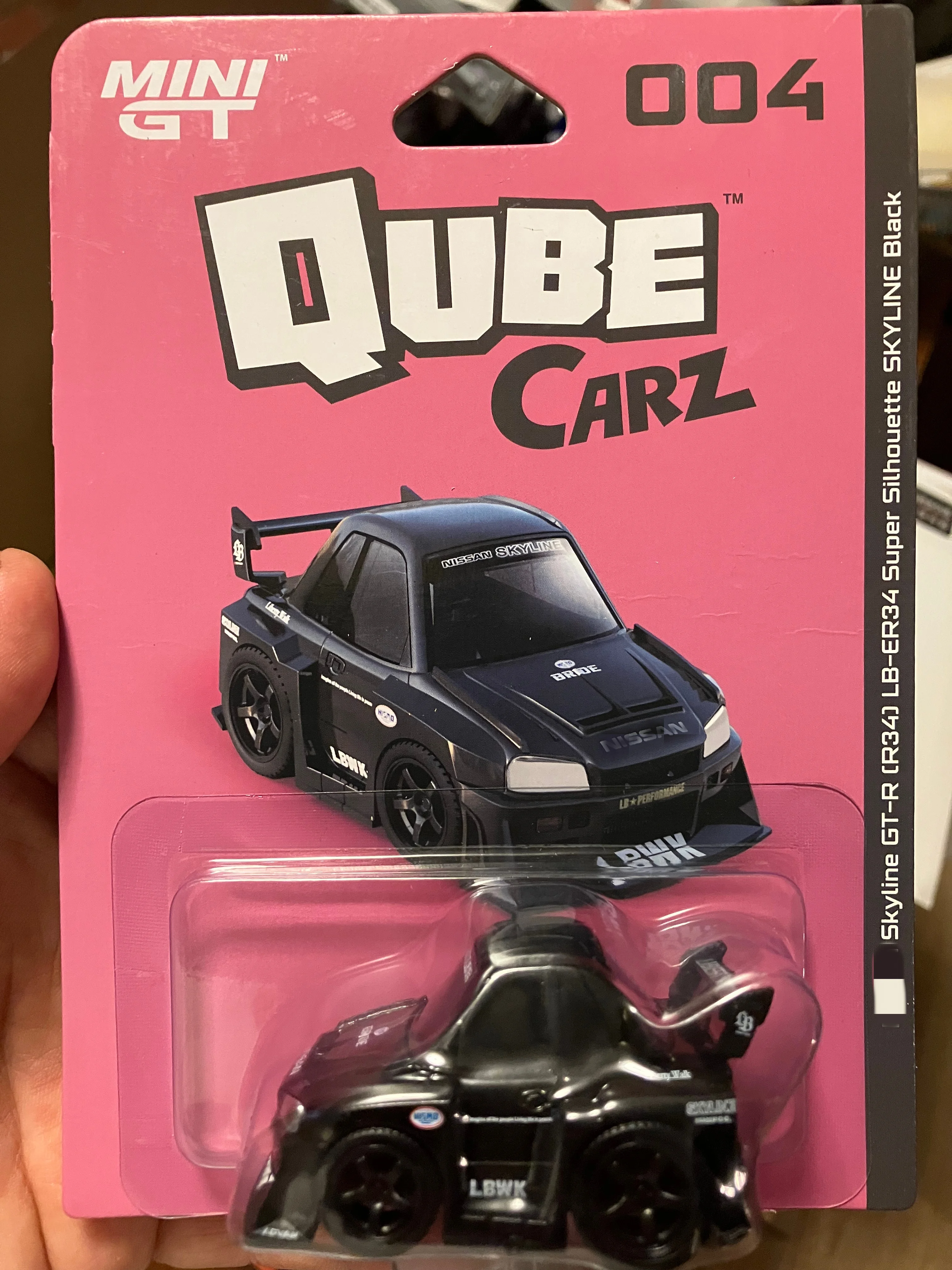 

Модель автомобиля Minigt Qube Carz Skyline GT-R R34 LB-ER34 Super Silhouette Skyline Black из алюминиевого сплава