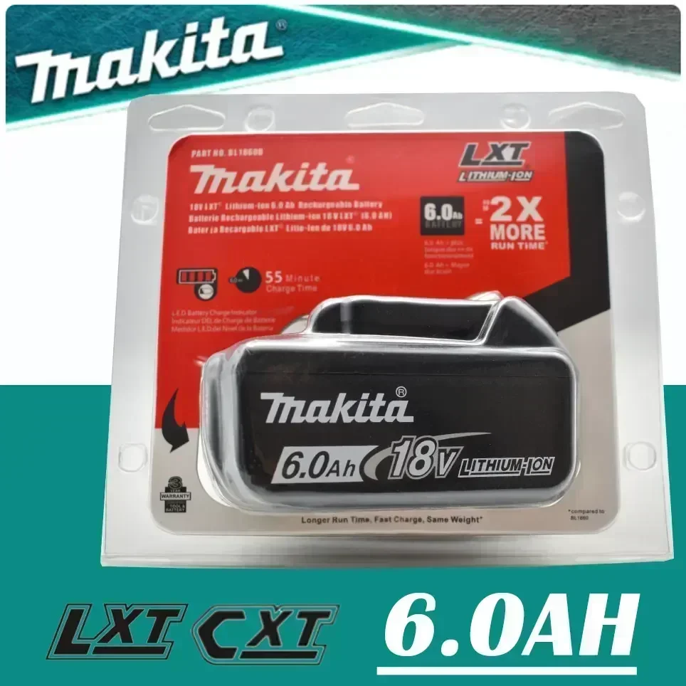 100% BL1860B Makita li-ion Battery Original for Makita 18V power tools DTW190 DTD156D DF487 DHP485 Replacement Lithium battery