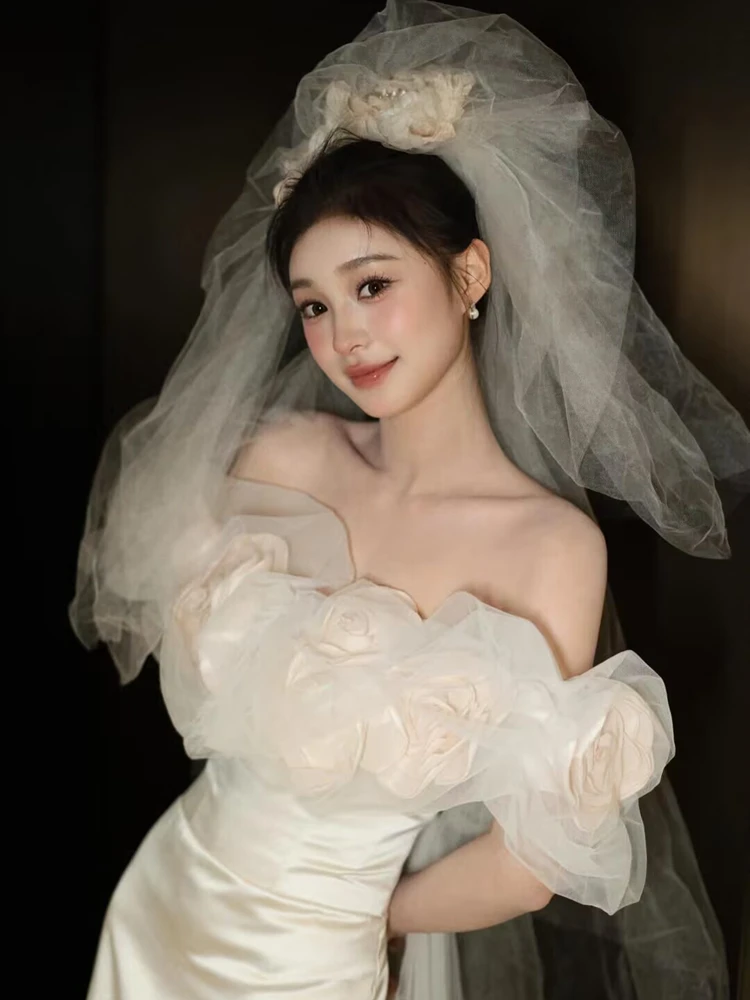 

Sweet Atmosphere Portrait Photography Studio New Arrival Strapless Dress Chinese Traditional Costume Women's Fashion Spring S...