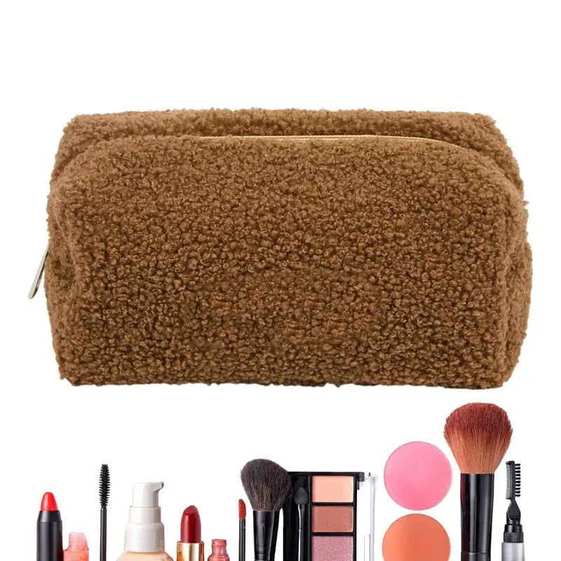 Soft Makeup Bag Travel Large Capacity Toiletry Bag Pouch Make up Tools Pouch Case Protective Cosmetic Organizer Holder pocket