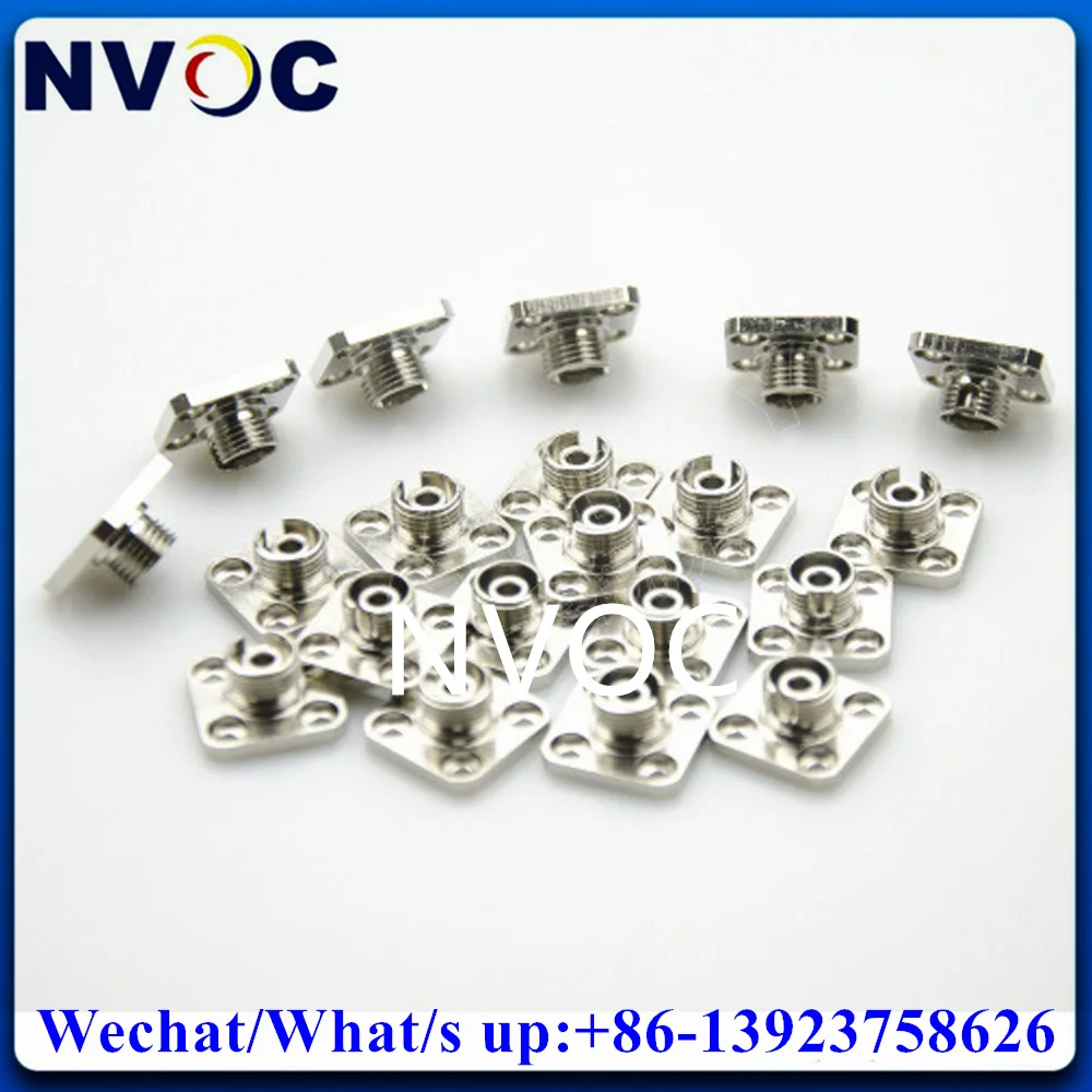 10Pcs FCPC Socket for FC Fiber Optic Connector,Fiber Optical FCUPC Seat Base,FC Coupler Jack,FC Bracket Base