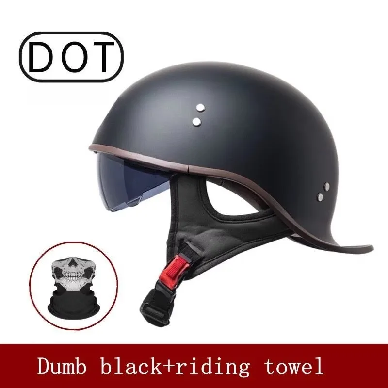 Motorcycle Helmet China 3C Certification Retro Summer Helmet ABS Lightweight Breathable Lining Adult Half Helmet capacete