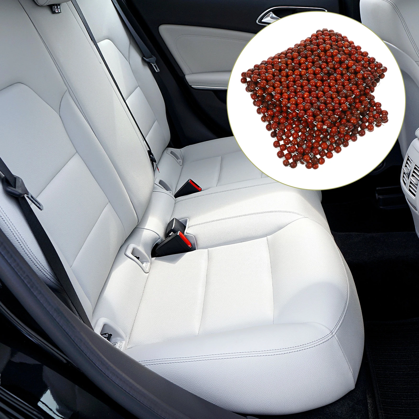 

Wood Beads Cool Pad Beaded Seat Car Cushion Breathable Summer Wood Bead Cushion Comfortable Natural Color Long Lasting Easy