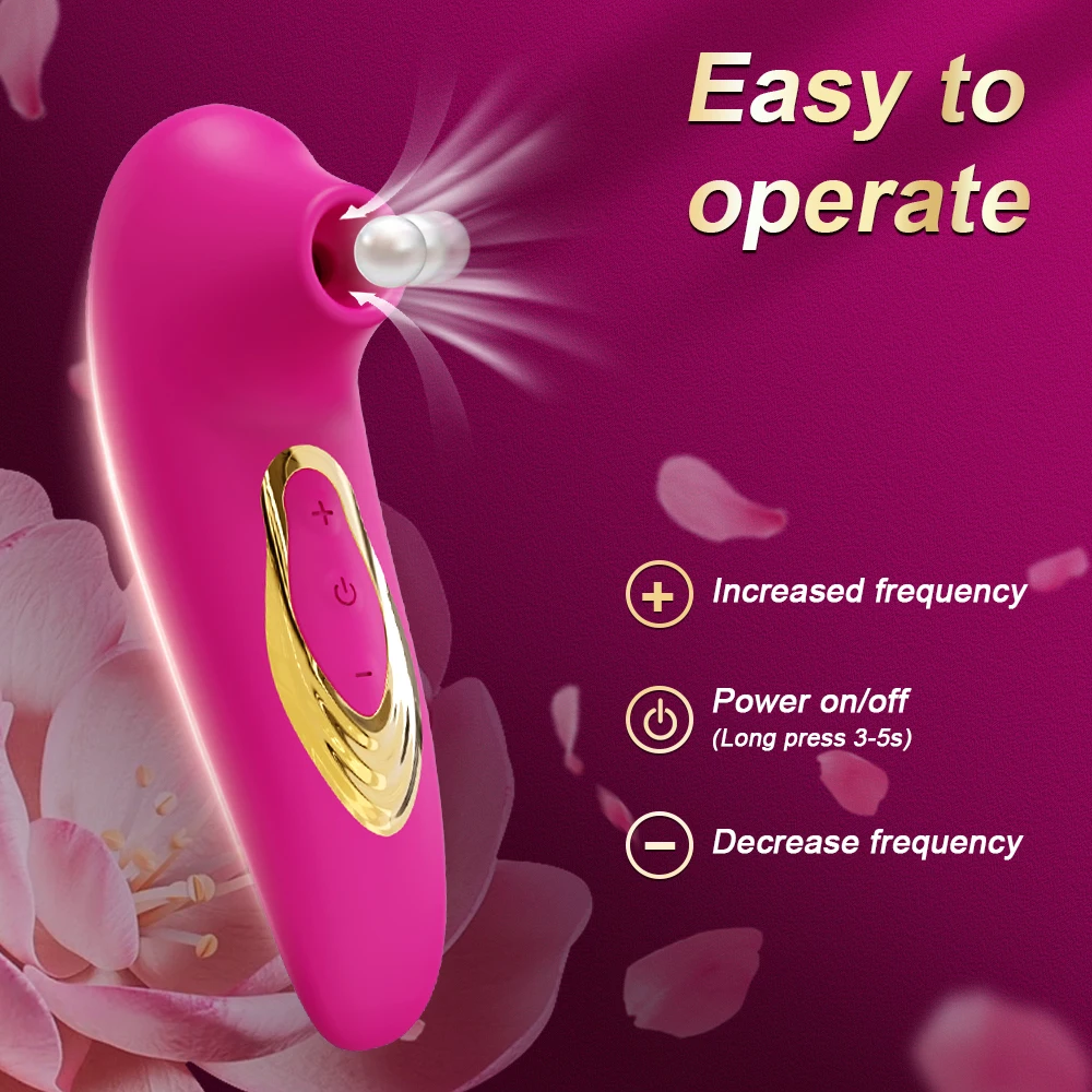 Potente Vibrador de Succión de Clítoris, Estimulador Oral de Pezones, Juguete Sexual para Adultos, Masajeador de Clítoris para Mujeres
