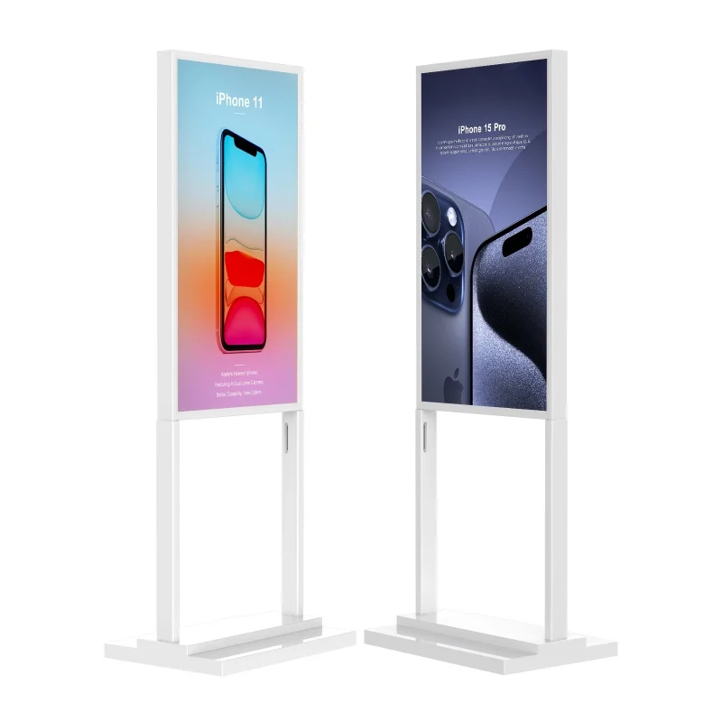 

Floor Standing 43 Inch Lcd Advertising Player Kiosk Vertical Totem Ultra Thin High Tech Store Advertising Player For Phone Shop